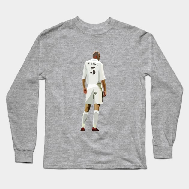 Zinedine Zidane Long Sleeve T-Shirt by Webbed Toe Design's